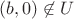 $(b,0) \not \in U$