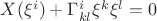 $X(\xi^i)+\Gamma_{kl}^i{\xi^k}{\xi^l}=0$