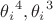 $\[{\theta _i}^4,{\theta _i}^3\]$