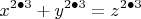 \[
x^{2 \bullet 3}  + y^{2 \bullet 3}  = z^{2 \bullet 3} 
\]