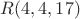 $R(4,4,17)$