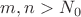 $m,n>N_0$