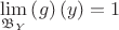 $\[\mathop {\lim }\limits_{{\mathfrak{B}_Y}} \left( g \right)(y) = 1\]$