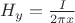 $H_y= \frac {I}{2 \pi x}$