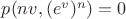 $p(nv,(e^v)^n)=0$
