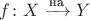 $f\colon X\xrightarrow{\text{на}} Y$