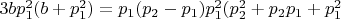 $3bp_1^2(b+p_1^2)=p_1(p_2-p_1)p_1^2(p_2^2+p_2p_1+p_1^2$