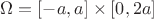 $\Omega = [-a,a]\times [0,2a]$