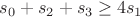 $s_0+s_2+s_3\geq 4s_1$