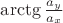$\arctg\frac{a_y}{a_x}$