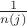 $\frac{1}{n(j)}$