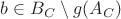 $b \in  B_C \setminus g(A_C)$