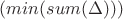 $( min(sum(\Delta)) ) $