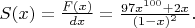 $S(x)=\frac{F(x)}{dx}=\frac{97x^{100}+2x}{(1-x)^2}.$