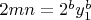 $2mn=2^by_1^b