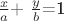 $\frac{x}{a}+$ $\frac{y}{b}$=1$