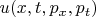 $u(x,t,p_x,p_t)$