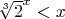 $ \sqrt[3]{2}^x < x$