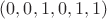 $(0,0,1,0,1,1)$
