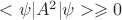$<\psi|A^2|\psi>\geqslant 0$