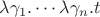 $\lambda\gamma_1.\cdots\lambda\gamma_n.t$