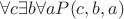 $\forall c\exists b\forall a P(c,b,a)$