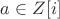 $a \in Z[i]$