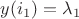 $y(i_1)=\lambda_1$