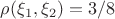 $\rho(\xi_1,\xi_2)=3/8$