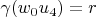 $\gamma(w_{0}u_4) = r$