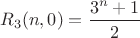 $$R_3(n,0)=\frac{3^n+1}{2}$$ $$R_3(n,0)=\frac{3^n+1}{2}$$