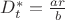 $D_{t}^{*}=\frac{ar}{b}$