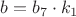 $b=b_7\cdot{k_1}$
