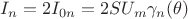 $I_n=2I_{0n}=2SU_m\gamma_n(\theta)$
