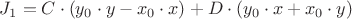 $J_1=C\cdot(y_0\cdot y-x_0\cdot x)+D\cdot(y_0\cdot x+x_0\cdot y)$