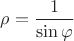 $\rho=\dfrac{1}{\sin \varphi}$