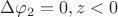 $$\Delta\varphi_2=0,z<0$$