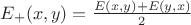 $E_{+}(x, y) = \frac{E(x, y) + E(y, x)}{2}$
