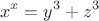 $$x^x=y^3+z^3$$