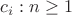 ${c_i}:n\geq 1$