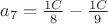 $a_{7} = \frac {1C}{8} - \frac {1C}{9}$