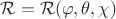 $\mathcal{R} = \mathcal{R}(\varphi,\theta,\chi)$