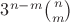 $3^{n-m}\binom{n}{m}$