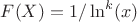 $F(X)=1/\ln^k(x)$