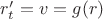 $r'_t=v=g(r)$