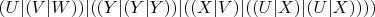 $(U|(V|W))|((Y|(Y|Y))|((X|V)|((U|X)|(U|X))))$
