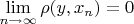 $\lim\limits_{n\to\infty}^{} \rho(y,x_n)=0$