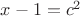 $x-1=c^2$