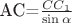 AC=$\frac{CC_1}{\sin\alpha}$
