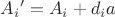 ${A_i}' = A_i + d_ia$